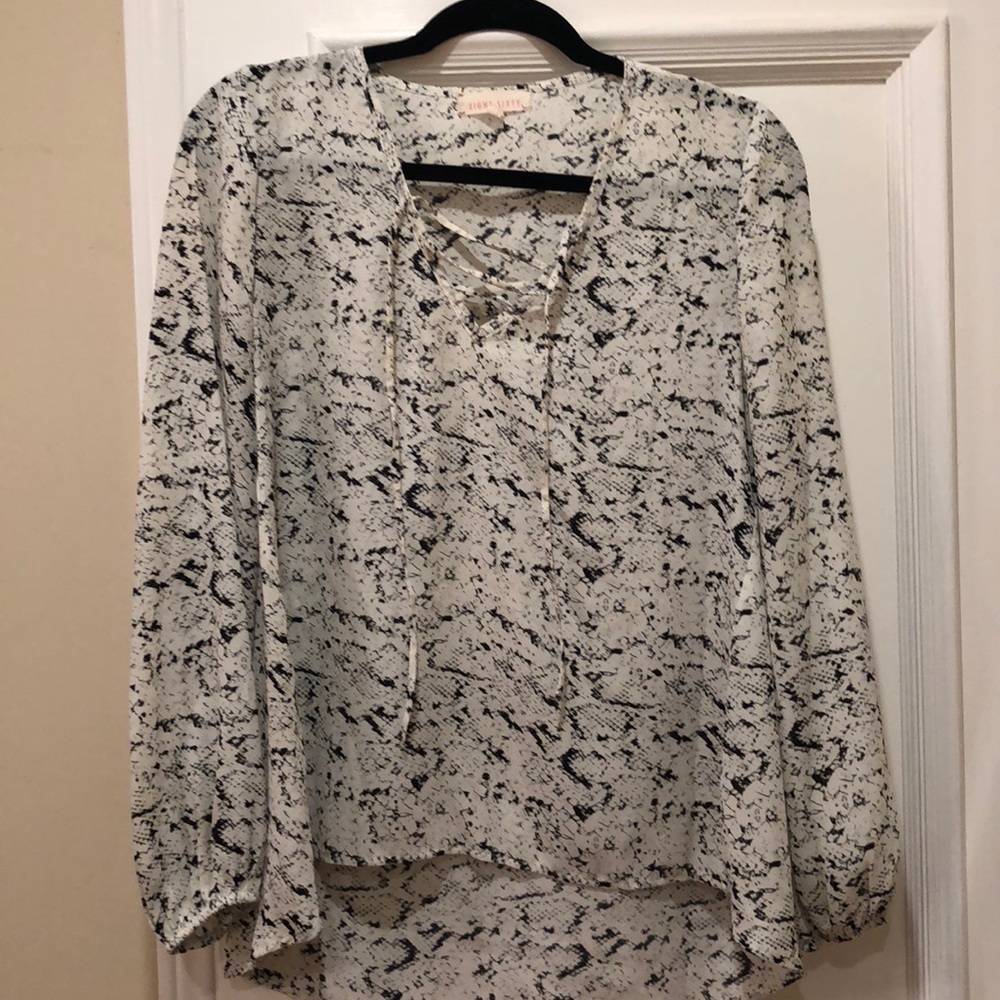 Snake-print blouse